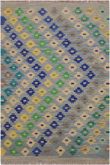 Eclectic Turkish Kilim Celestin Hand-Woven Wool Rug - 2'8'' x 4'1''