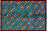 handmade Modern Balouchi Blue Red Hand Knotted RECTANGLE 100% WOOL area rug 5x6