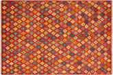 handmade Modern Balouchi Orange Green Hand Knotted RECTANGLE 100% WOOL area rug 5x7