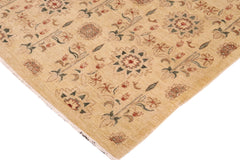 handmade Modern Kafkaz Tan Brown Hand Knotted RECTANGLE 100% WOOL area rug 9' x 12'