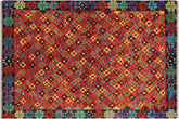 handmade Modern Balouchi Orange Black Hand Knotted RECTANGLE 100% WOOL area rug 3x5