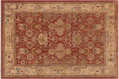 handmade Traditional Kafkaz Rust Beige Hand Knotted RECTANGLE 100% WOOL area rug 9x11