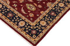 handmade Traditional Kafkaz Red Blue Hand Knotted RECTANGLE 100% WOOL area rug 9x12