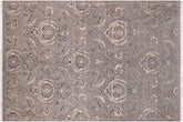 handmade Modern Kafkaz Gray Ivory Hand Knotted RECTANGLE 100% WOOL area rug 6' x 9'