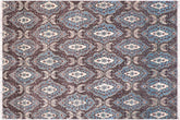 handmade Modern Kafkaz Drk. Gray Blue Hand Knotted RECTANGLE 100% WOOL area rug 6' x 9'