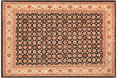handmade Transitional Kafkaz Brown Beige Hand Knotted RECTANGLE 100% WOOL area rug 9' x 12'