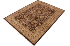 handmade Traditional Kafkaz Brown Tan Hand Knotted RECTANGLE 100% WOOL area rug 9 x 12