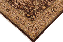handmade Traditional Kafkaz Brown Tan Hand Knotted RECTANGLE 100% WOOL area rug 9 x 12