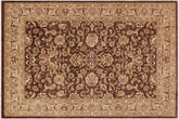handmade Traditional Kafkaz Brown Tan Hand Knotted RECTANGLE 100% WOOL area rug 9x12
