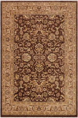 handmade Traditional Kafkaz Brown Tan Hand Knotted RECTANGLE 100% WOOL area rug 9 x 12