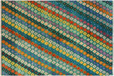 Modern Balochi Anamaria Green/Beige Wool Rug - 4'11''X6'8''
