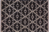 handmade Modern Kilim Brown Gray Hand-Woven RECTANGLE 100% WOOL area rug 5x6