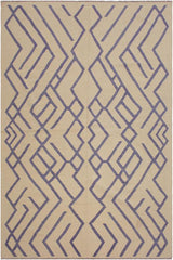 Flat Weave Kilim Antique Navaho Vintage handmade Modern Kilim Beige Purple Hand-Woven Rectangle 100% Wool Area Rug 7x10