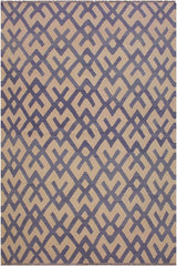 Flat Weave Kilim Antique Navaho Vintage handmade Modern Kilim Beige Purple Hand-Woven Rectangle 100% Wool Area Rug 6x8