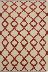 Flat Weave Kilim Antique Navaho Vintage handmade Modern Kilim Beige Red Hand-Woven Rectangle 100% Wool Area Rug 4x6