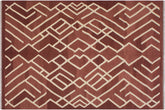 handmade Modern Kilim Brown Beige Hand-Woven RECTANGLE 100% WOOL area rug 7' x 10'