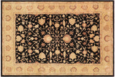 handmade Traditional Kafkaz Black Gold Hand Knotted RECTANGLE 100% WOOL area rug 9x12