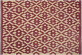 handmade Modern Kilim Burgundy Beige Hand-Woven RECTANGLE 100% WOOL area rug 6' x 8'