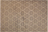 handmade Modern Kilim Drk. Gray Ivory Hand-Woven RECTANGLE 100% WOOL area rug 10' x 14'