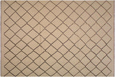 handmade Modern Kilim Tan Black Hand-Woven RECTANGLE 100% WOOL area rug 10' x 13'