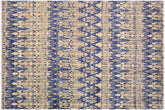 handmade Geometric Moroccan Ivory Blue Hand Knotted RECTANGLE 100% WOOL area rug 9' x 12'