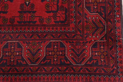 handmade Tribal Biljik Khal Mohammadi Red Blue Hand Knotted RECTANGLE 100% WOOL area rug 5x6