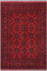 handmade Tribal Biljik Khal Mohammadi Red Blue Hand Knotted RECTANGLE 100% WOOL area rug 5x6