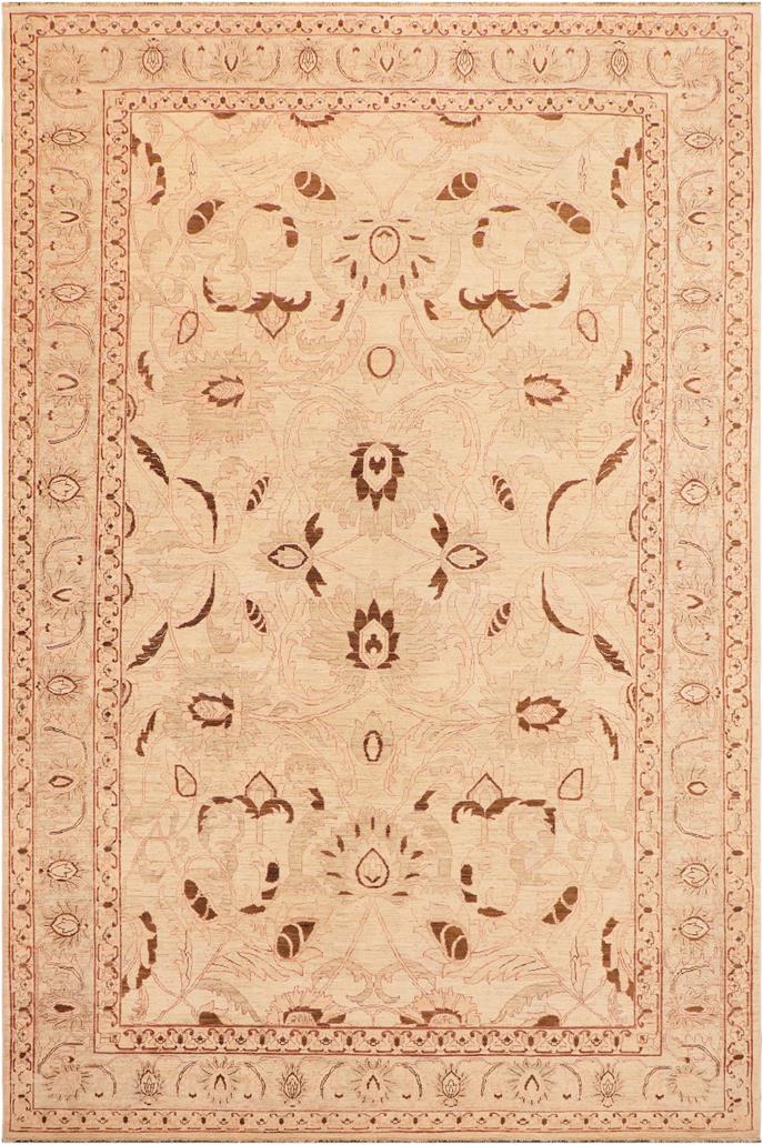 handmade Traditional Kafkaz Beige Brown Hand Knotted RECTANGLE 100% WOOL area rug 10 x 13