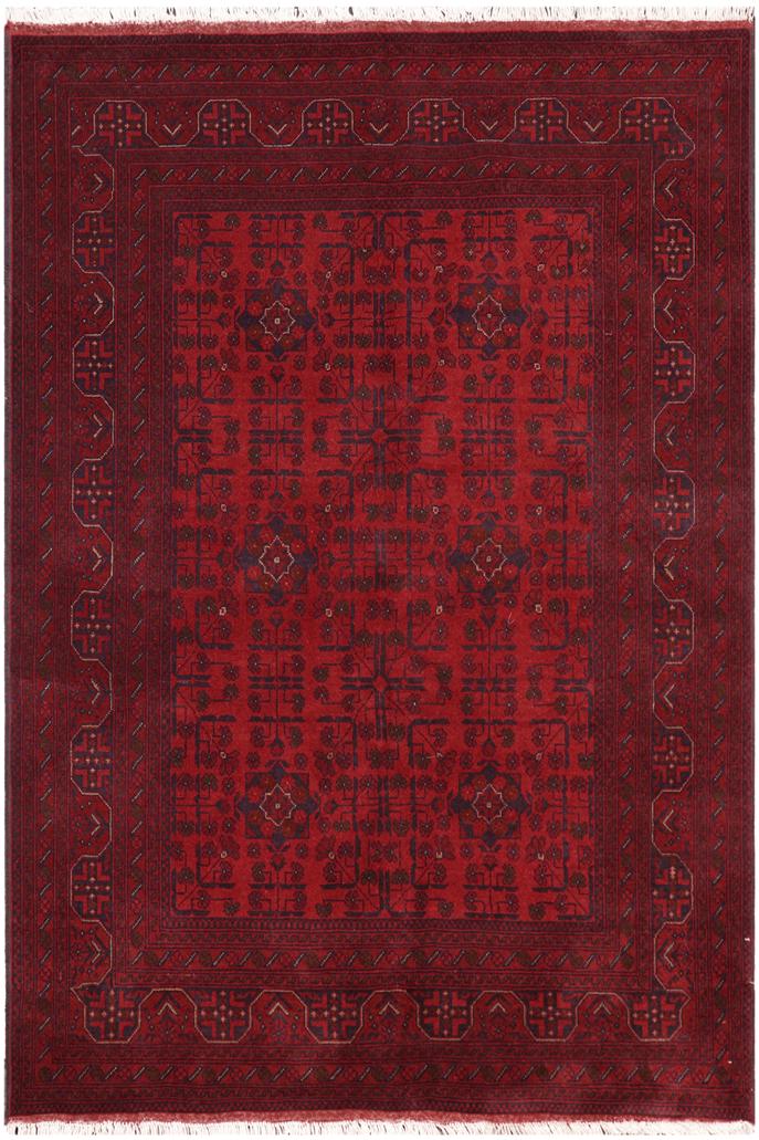 handmade Tribal Biljik Khal Mohammadi Red Blue Hand Knotted RECTANGLE 100% WOOL area rug 5x7