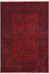 handmade Tribal Biljik Khal Mohammadi Red Blue Hand Knotted RECTANGLE 100% WOOL area rug 5x7