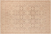 handmade Transitional Kafkaz Tan Brown Hand Knotted RECTANGLE 100% WOOL area rug 10' x 13'
