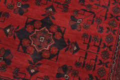 handmade Tribal Biljik Khal Mohammadi Drk. Red Black Hand Knotted RECTANGLE 100% WOOL area rug 6x8