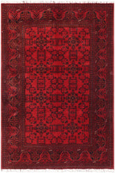 handmade Tribal Biljik Khal Mohammadi Red Black Hand Knotted RECTANGLE 100% WOOL area rug 5x7