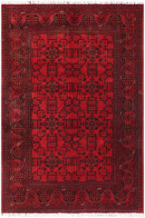 handmade Tribal Biljik Khal Mohammadi Red Black Hand Knotted RECTANGLE 100% WOOL area rug 5x7