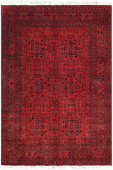 handmade Tribal Biljik Khal Mohammadi Red Black Hand Knotted RECTANGLE 100% WOOL area rug 5x6
