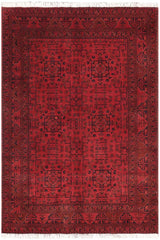handmade Tribal Biljik Khal Mohammadi Red Black Hand Knotted RECTANGLE 100% WOOL area rug 5x6