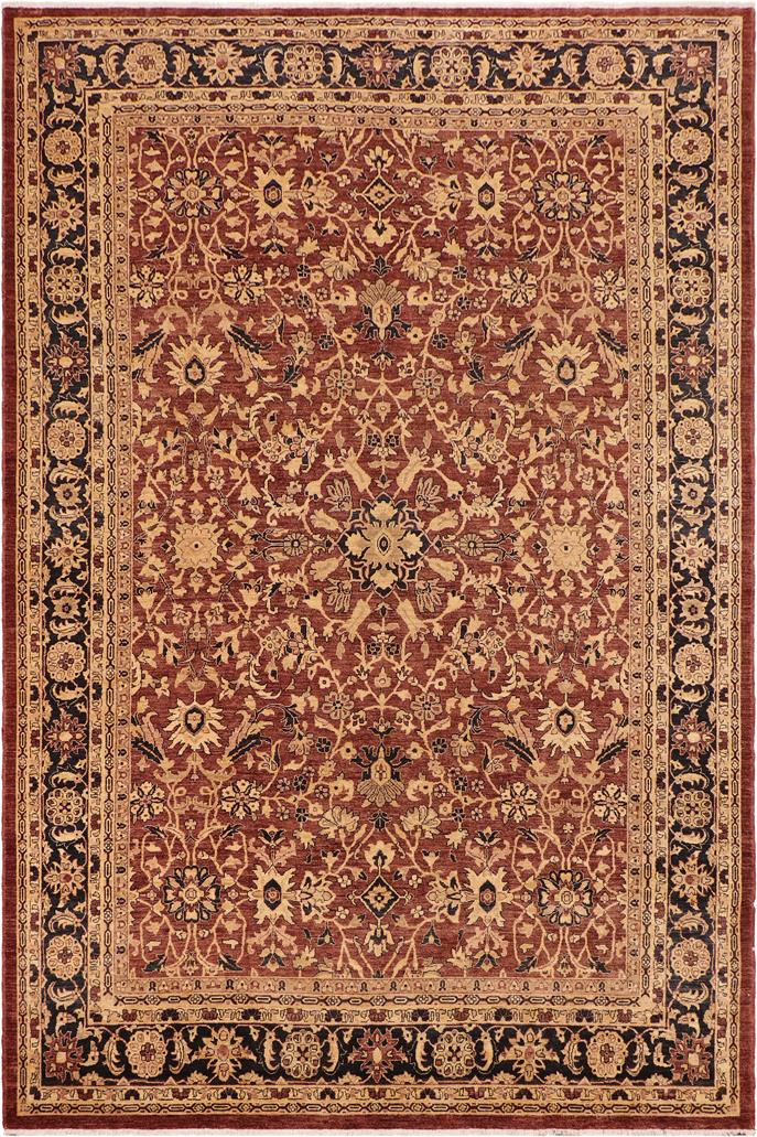 handmade Traditional Kafkaz Brown Blue Hand Knotted RECTANGLE 100% WOOL area rug 10 x 14