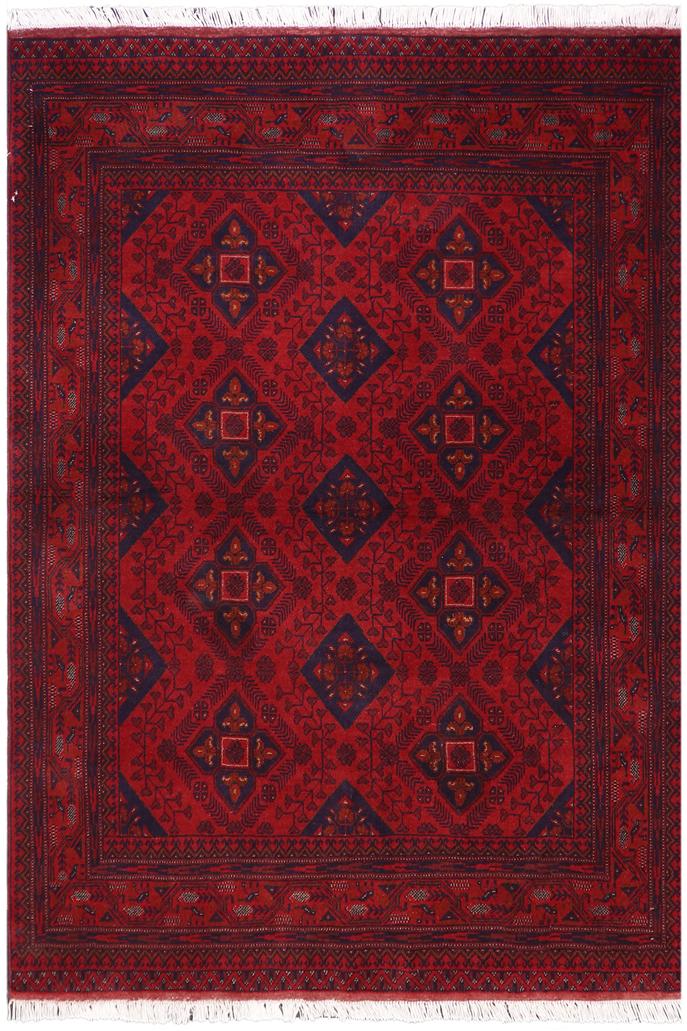 handmade Tribal Biljik Khal Mohammadi Red Blue Hand Knotted RECTANGLE 100% WOOL area rug 5x7