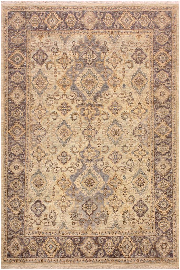 handmade Traditional Kafkaz Lt. Blue Drk. Gray Hand Knotted RECTANGLE 100% WOOL area rug 6 x 7