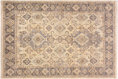 handmade Traditional Kafkaz Lt. Blue Drk. Gray Hand Knotted RECTANGLE 100% WOOL area rug 6x7