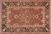 handmade Traditional Kafkaz Rust Blue Hand Knotted RECTANGLE 100% WOOL area rug 10' x 14'