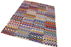 handmade Geometric Moroccan Hi Ivory Gray Hand Knotted RECTANGLE 100% WOOL area rug 9' x 12'