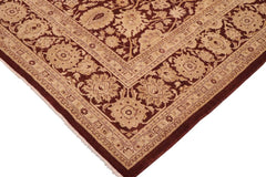 handmade Transitional Kafkaz Brown Beige Hand Knotted RECTANGLE 100% WOOL area rug 10 x 14