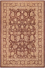 handmade Transitional Kafkaz Brown Beige Hand Knotted RECTANGLE 100% WOOL area rug 10 x 14