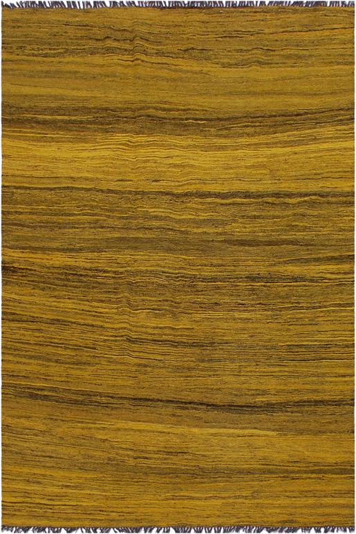 Flat Weave Kilim Antique Navaho Vintage handmade Modern Kilim Gold Drk. Gray Hand-Woven Rectangle 100% Wool Area Rug 6x8