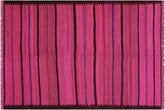 handmade Modern Kilim Pink Purple Hand-Woven RECTANGLE 100% WOOL area rug 5x7