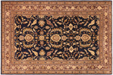 handmade Traditional Kafkaz Blue Brown Hand Knotted RECTANGLE 100% WOOL area rug 10x14