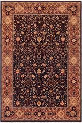 handmade Transitional Kafkaz Blue Brown Hand Knotted RECTANGLE 100% WOOL area rug 10 x 14