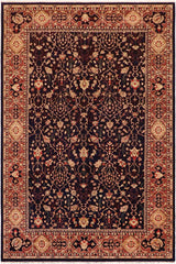 handmade Transitional Kafkaz Blue Brown Hand Knotted RECTANGLE 100% WOOL area rug 10 x 14