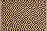handmade Modern Kilim Beige Brown Hand-Woven RECTANGLE 100% WOOL area rug 4' x 7'